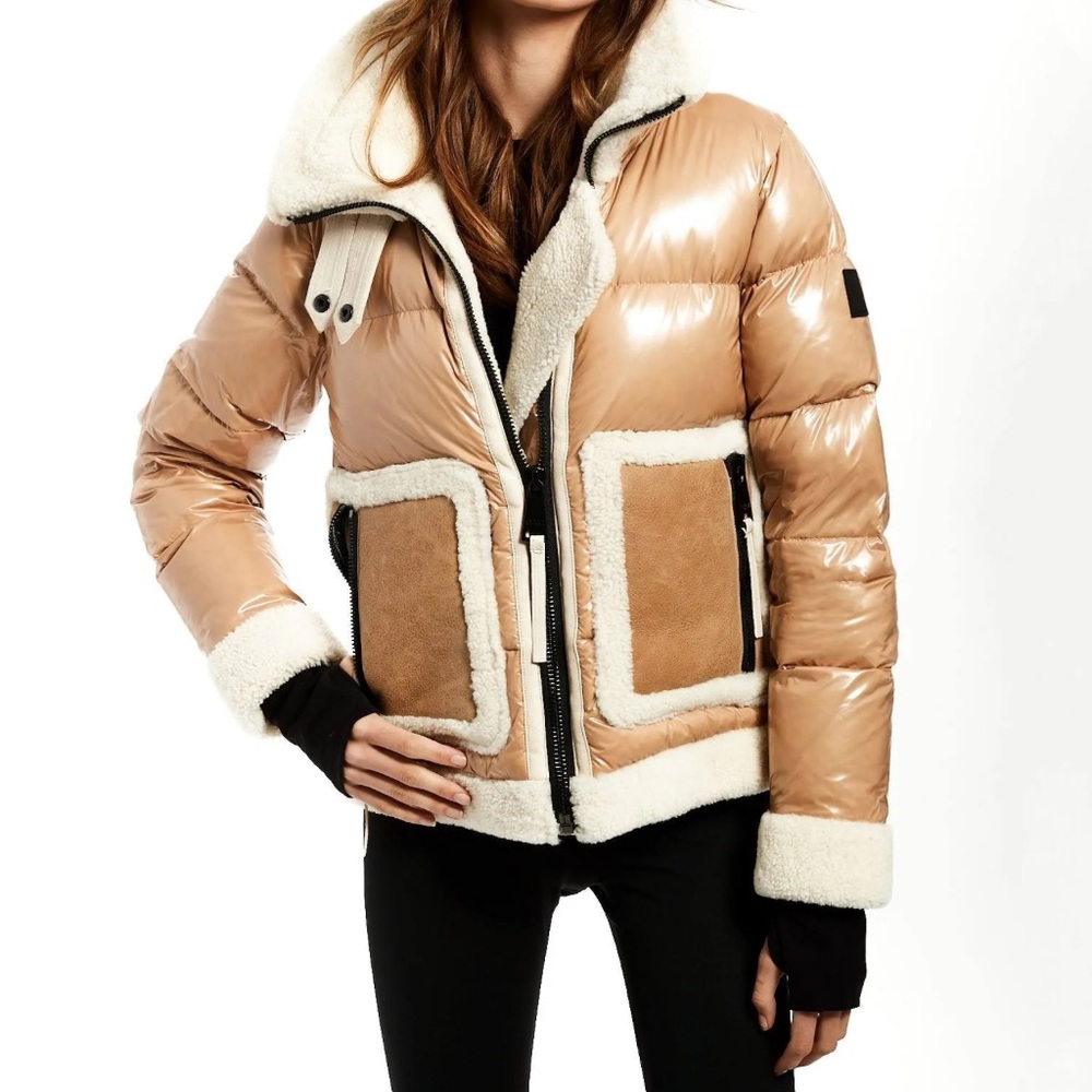 SAM. Veronica Shearling-Trim Down Jacket